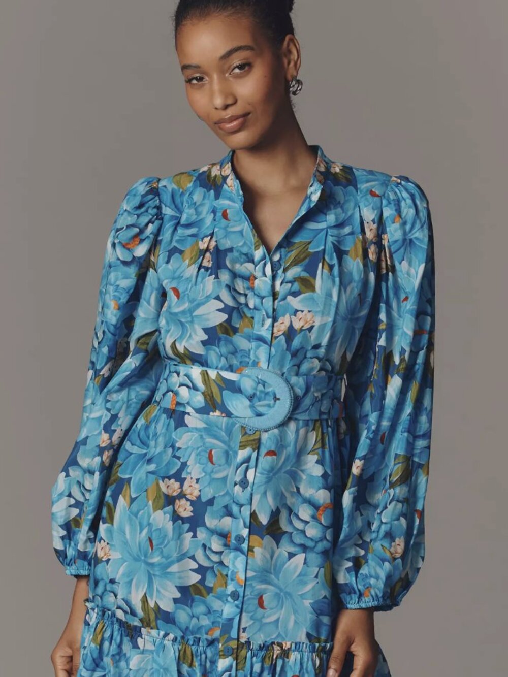 NWT Farm Rio x Anthropologie Long-Sleeve Mini Swing Dress